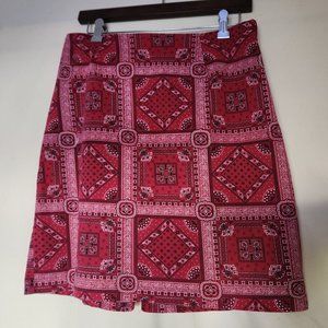 Cute Vintage red bandana mini skirt